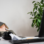 bored writer waits for clients to call her but without success