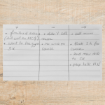notecard with plus minus next